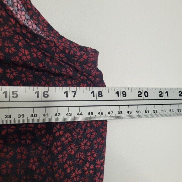 VIntage 90s y2k black red retro witchy moody all over print maxi dress large - Picture 5 of 6